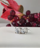 4 Carat 8mm Brilliant Cut Stud Earrings Diamond Simulated 925 Sterling Silver Prong Setting