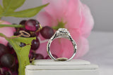 Cushion Cut Halo Wedding Ring Set: 2ct Simulated Diamond, Sterling Silver