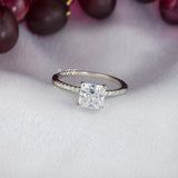 2.17ct Princess Cut Bridal Wedding Engagement Ring Diamond Simulated 925 Sterling Silver Anniversary Ring