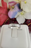 Princess Cut Sterling Silver Simulated Diamond Wedding Band
