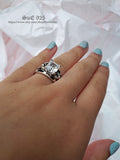 2.7ct Princess Cut Simulated Diamond Sterling Silver Engagement Ring Set SKU:00171