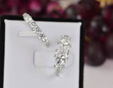 Princess Cut Simulated Diamond Engagement Ring Set: Sterling Silver Bridal Jewelry