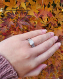 Princess Cut Sterling Silver Wedding Ring Set: 2.5ct Simulated Diamond Bridal Set