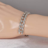 Fully Iced Moissanite Cuban Solid 925 Sterling Silver Bracelet 10mm Wide 8 inches