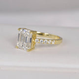 4.8ct Emerald Cut All Moissanite Ring size 9 only
