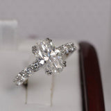 Moissanite 7.5ct Oval Cut Engagement Ring 925 Sterling Size 7, 8, 10 only