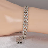 Fully Iced Moissanite Cuban Bracelet 8mm Wide 8"