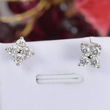 Elegant 4 Stones Moissanite Stud Earrings 925 Sterling