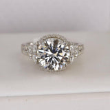 Moissanite 6.8ct Brilliant Round Cut Ring 925 Sterling Size 7, 8, 9 Only