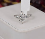 3.6tcw Marquise Cut Moissanite Engagement Ring 925 Size 5, 6. 9 only