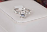 Moissanite 7.5ct Oval Cut Engagement Ring 925 Sterling Size 7, 8, 10 only