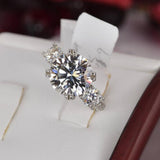 Moissanite 6ctw Round Brilliant Cut Engagement Ring 925 Sterling Silver Size 6, 7, 9 only