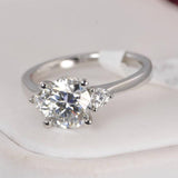 2.06ct Moissanite Round Brilliant Cut Engagement Ring Size 6, 8, 9 only