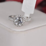 Fully Iced 2ct Brilliant Cut Moissanite Engagement Ring Size 7 only