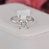 Real Moissanite 2ct Princess Cut Engagement Ring Size 7,  9 only