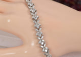 23.6 tcw Moissanite Tennis Bracelet, Marquise & Round Cut, Sterling Silver 7" and 7.5"