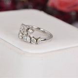 Moissanite Wrap around Wedding Band Women’s Ring Size 5 and 6 only