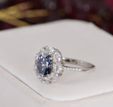 2.0 CT Deep Purple Moissanite Engagement Ring 925 Sterling Size 5, 7, 8 only