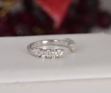 Open Wrap Enhancer Moissanite Ring 925 Sterling Silver Size 9 and 10 only