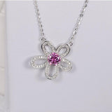 Elegant 1ct Pink Moissanite Pendant 18" 925 Sterling