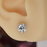 Moissanite 1.6 ctw Martini Style Stud Earrings 925 Sterling NWT