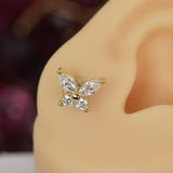 All Moissanite 2.2 ctw Butterfly Stud Earrings 925 Sterling NWT