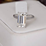 7.1 tcw Emerald Cut Engagement Moissanite Ring 925 Size 5, 7, 8, 10 Only