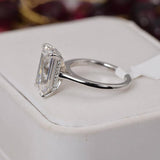 7.1 tcw Emerald Cut Engagement Moissanite Ring 925 Size 5, 7, 8, 10 Only