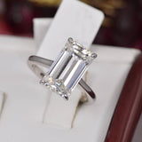 7.1 tcw Emerald Cut Engagement Moissanite Ring 925 Size 5, 7, 8, 10 Only
