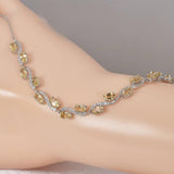 Natural Citrine Gemstone Tennis Bracelet Real Solid 925, 7"