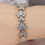 SunFlower MoissaniteTennis Bracelet 925 Sterling 7 inches