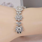 SunFlower MoissaniteTennis Bracelet 925 Sterling 7 inches