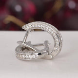 All Moissanite Huggies Earrings 925 Sterling