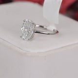 Moissanite 4.5ct Oval Cut Engagement Ring 925 Sterling Silver Size 10 only