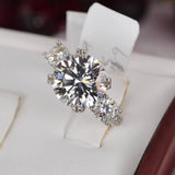 Moissanite 6ctw Round Brilliant Cut Engagement Ring 925 Sterling Silver Size 6, 7, 9 only
