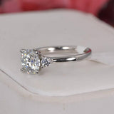 2.06ct Moissanite Round Brilliant Cut Engagement Ring Size 6, 8, 9 only