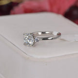 2.06ct Moissanite Round Brilliant Cut Engagement Ring Size 6, 8, 9 only