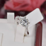 2.06ct Moissanite Round Brilliant Cut Engagement Ring Size 6, 8, 9 only