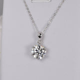 Elegant 4ct Moissanite Pendant 18" 925 Sterling