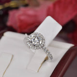 Fully Iced 2ct Brilliant Cut Moissanite Engagement Ring Size 7 only