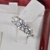 Moissanite 3ctw Round Brilliant Cut Engagement Ring 925 Sterling Silver Size  6, 7, 9 only