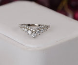 Moissanite Sterling Silver Crown Ring Guard Enhancer Size 6 only