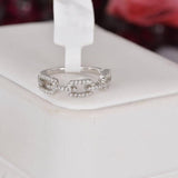Moissanite Chain Band Ring 925 Sterling Silver Size 7 only