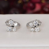 Moissanite Butterfly Huggies Earrings 925 Sterling Silver
