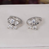 Moissanite Butterfly Huggies Earrings 925 Sterling Silver