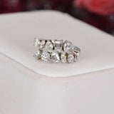 Moissanite Wrap around Wedding Band Women’s Ring Size 5 and 6 only