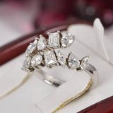 Moissanite Wrap around Wedding Band Women’s Ring Size 5 and 6 only