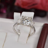 Moissanite 3.5 ct Round Brilliant Cut Engagement Ring 925 Sterling Size 7 only