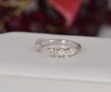 Open Wrap Enhancer Moissanite Ring 925 Sterling Silver Size 9 and 10 only