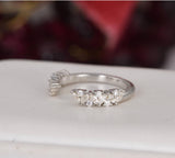 Open Wrap Enhancer Moissanite Ring 925 Sterling Silver Size 9 and 10 only